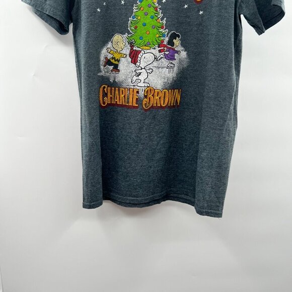 Peanuts Christmas Women's Short Sleeve T-Shirt Gray/Multi Size Medium - Picture 5 of 8